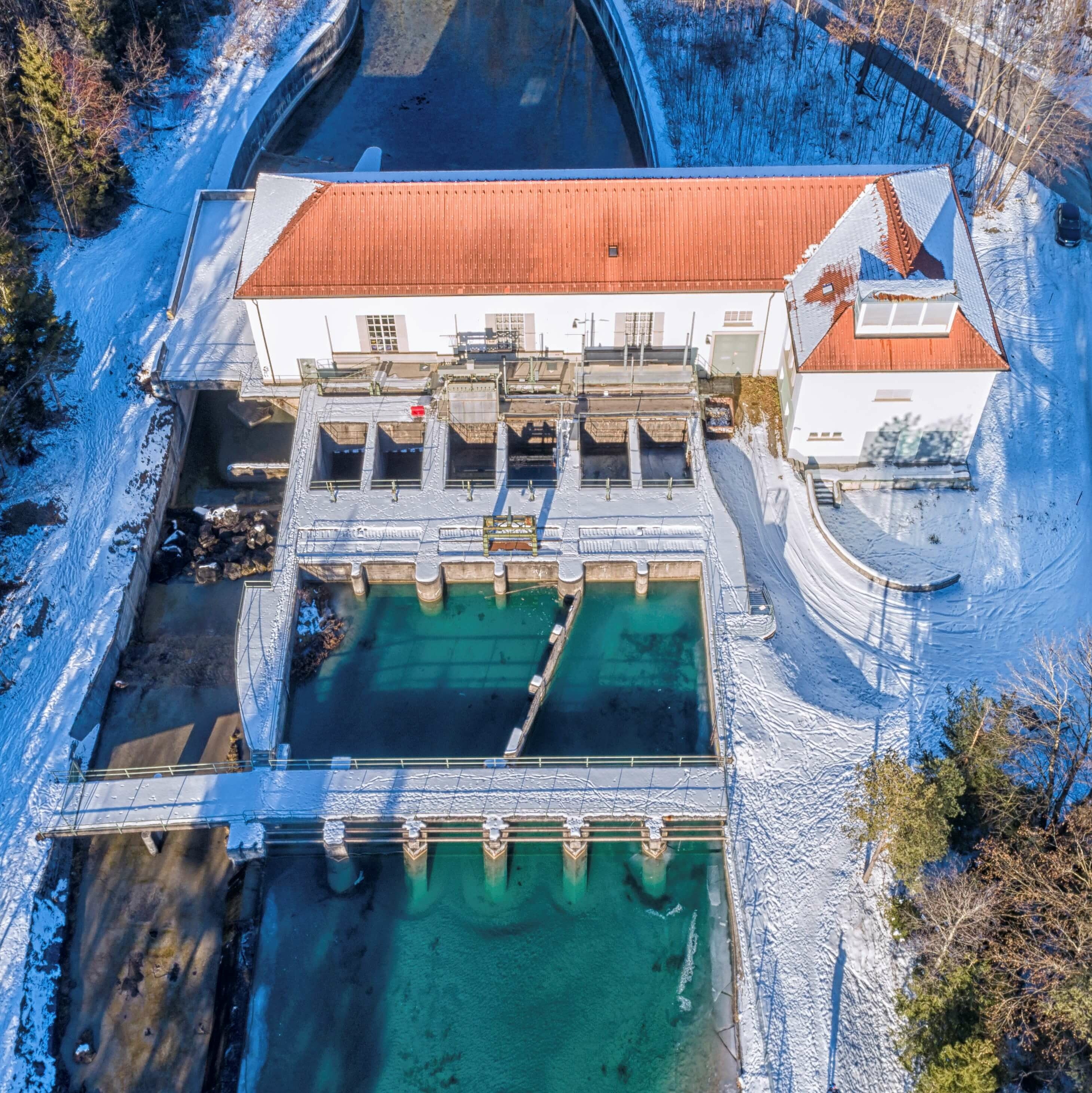 Außenaufnahme Wasserkraftwerk Reutte II