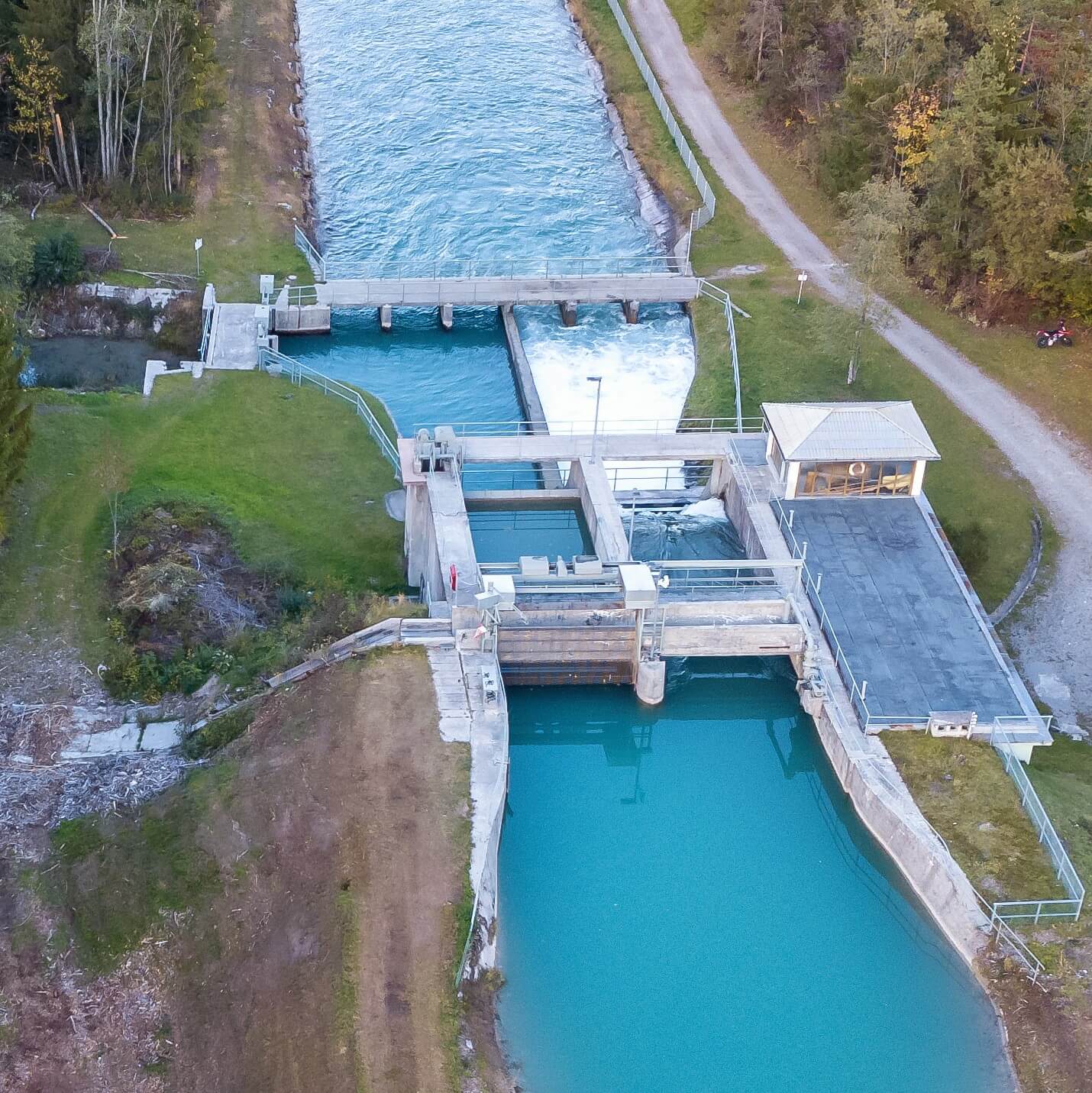 Luftaufnahme Wasserkraftwerk Reutte I