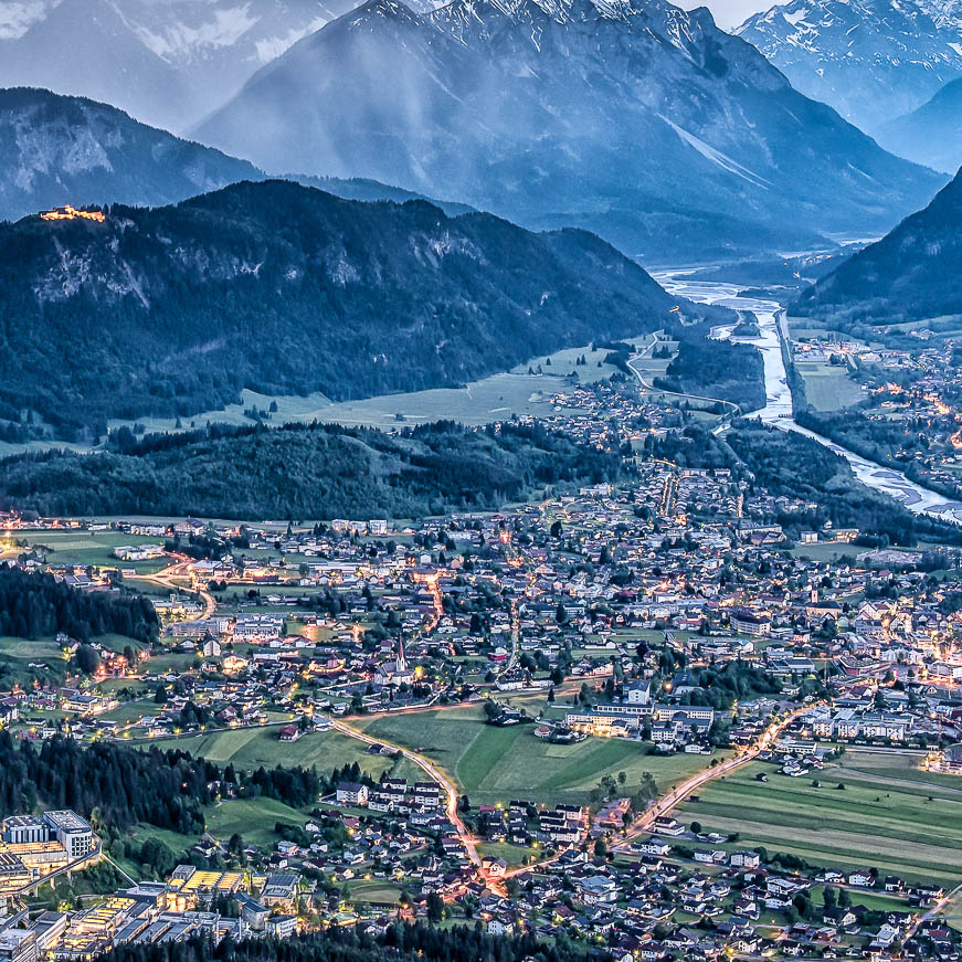 Talkessel Reutte Abendstimmung